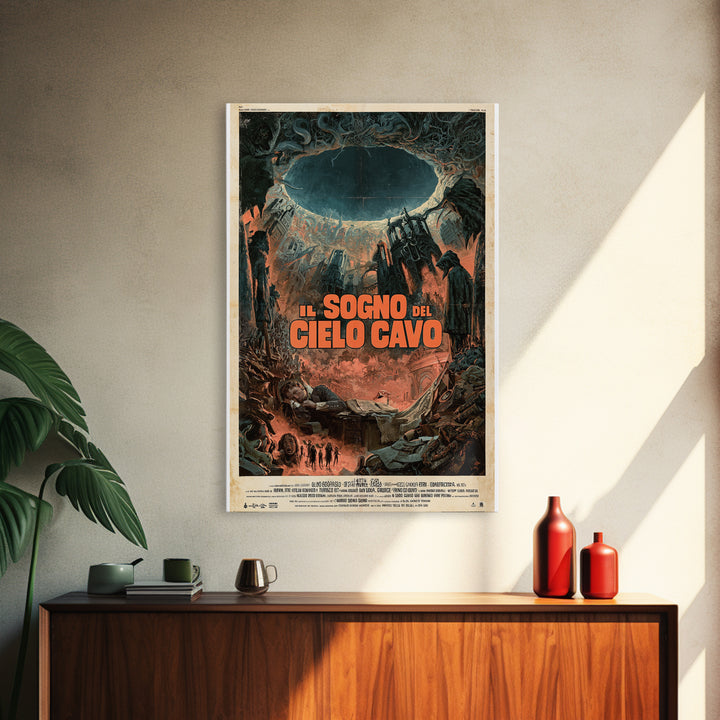 The Dream Of The Hollow Sky, Italian Language Horror Movie Poster, 1970s Horror Art, Cosmic Horror Movie Art, Canvas Print, Macabre Wall Art