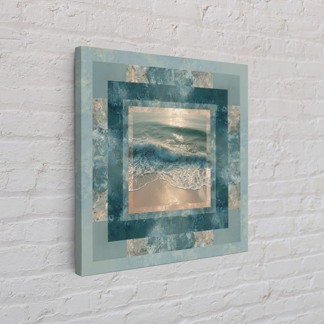 Storm Cloud over Deep Green Water Canvas Print, Coastal Art, Original Painting, Coastal Decor, Fine Art, Coastal, Beach Decor, COA-1x1-20