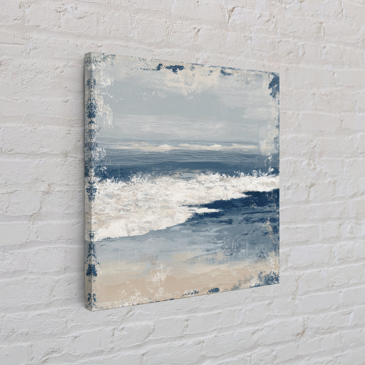 Minimal Wave Line Drawing Framed Canvas Print, Coastal Art, Gallery Decor, Coastal Decor, Fine Art, Coastal, Contemporary Art, COA-1x1-32