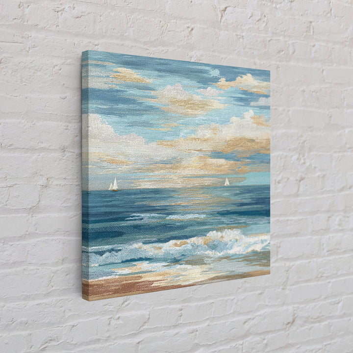Soft Blue Ocean Horizon Canvas Print, Coastal Art, Modern Decor, Coastal Decor, Fine Art, Coastal, Home Decor, Wall Decor, COA-1x1-49