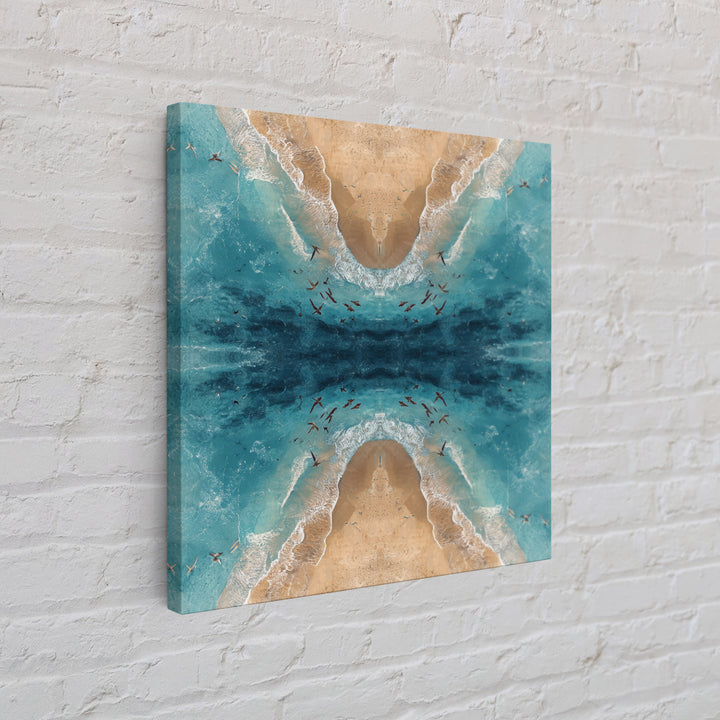 Aerial Sandbar with Turquoise Water Canvas Print, Coastal Art, Ocean Wall Art, Coastal Decor, Fine Art, Coastal, COA-1x1-5