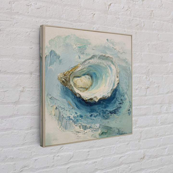 Oyster Shell Study Canvas Print, Coastal Art, Modern Decor, Coastal Decor, Fine Art, Coastal, Home Decor, Wall Decor, COA-1x1-75