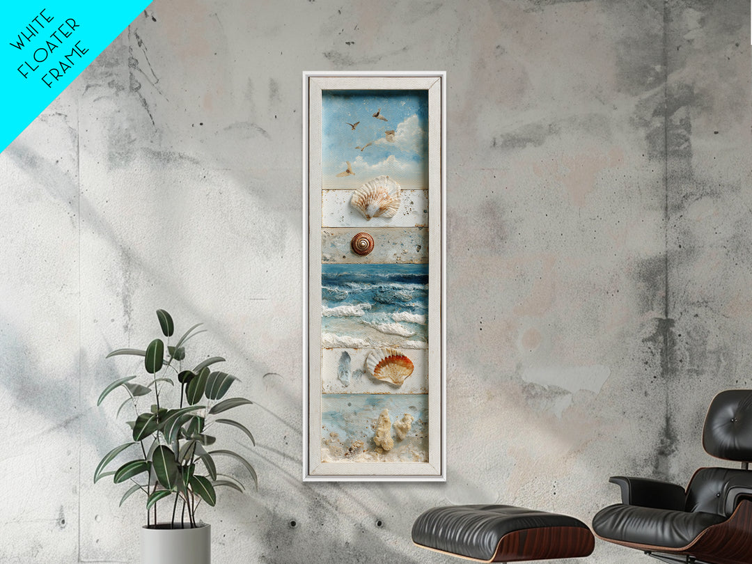 Shell and Coral Specimen Arrangement Canvas Print, Coastal Art, Prints, Coastal Decor, Fine Art, Coastal, Coastal Wall Art, COA-1x3-23