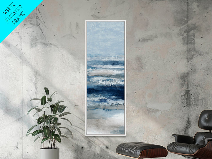 Moonlit Ocean with Silver Surf Canvas Print, Coastal Art, Gallery Decor, Coastal Decor, Fine Art, Coastal, Contemporary Art, COA-1x3-82