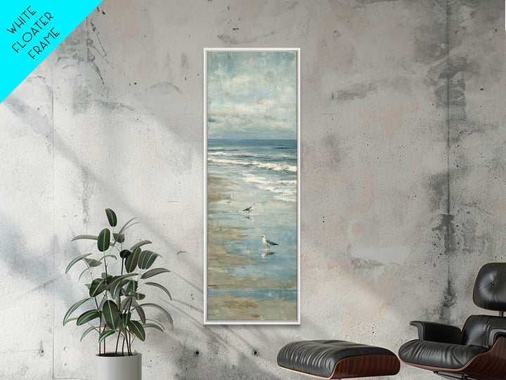 Seagulls Crossing a Muted Sky Canvas Print, Coastal Art, Fine Art Print, Coastal Decor, Fine Art, Coastal, Wall Decor, COA-1x3-94