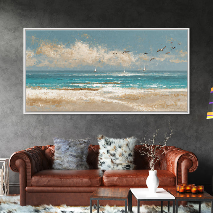 Aerial Sandbar with Turquoise Water Canvas Print, Coastal Art, Wood Wall Art, Coastal Decor, Fine Art, Coastal, Beach Wall Art, COA-2x1-49
