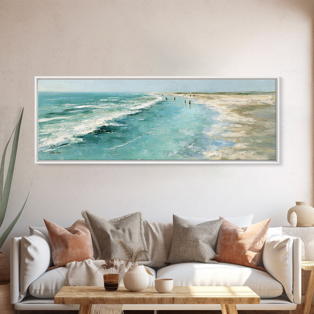 Aerial Sandbar with Turquoise Water Framed Canvas Print, Coastal Art, Coastal Prints, Coastal Decor, Fine Art, Coastal, COA-3x1-69