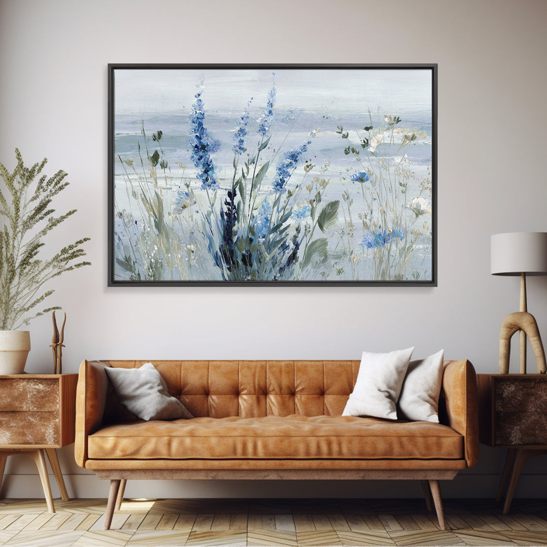 Coastal Botanical Bouquet Canvas Print, Coastal Art, Bird Art, Coastal Decor, Fine Art, Coastal, Living Room Art, Ocean Art, COA-3x2-1
