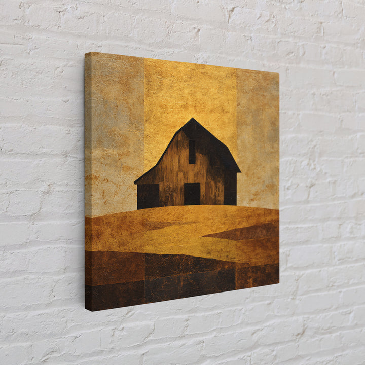 Rustic Barn Silhouette Framed Canvas Print, Country Art, Farmhouse Decor, Country, Gallery Wall Art, Landscape Wall Art, COU-1x1-27