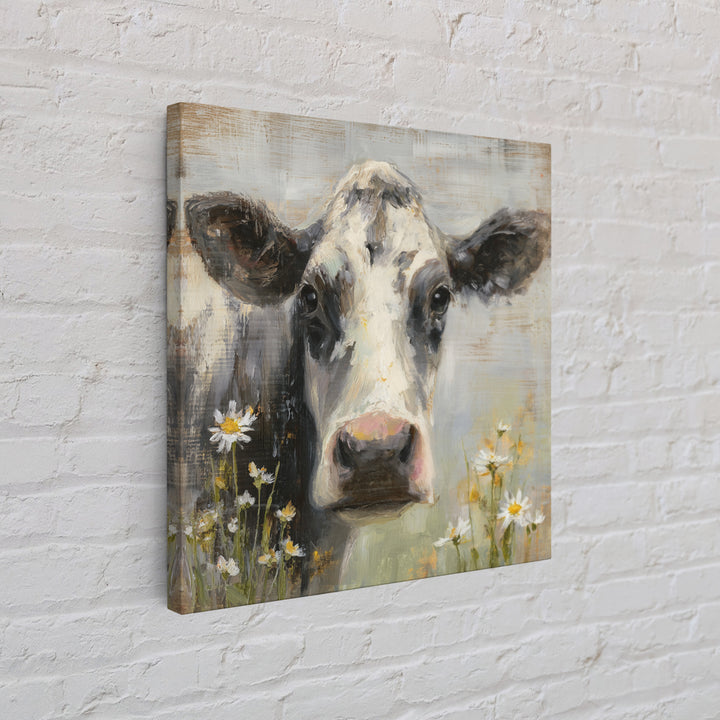 Cow Portrait with Gentle Farmhouse Personality Canvas Print, Country Art, Home Decor, Farmhouse Decor, Fine Art, Country, COU-1x1-4