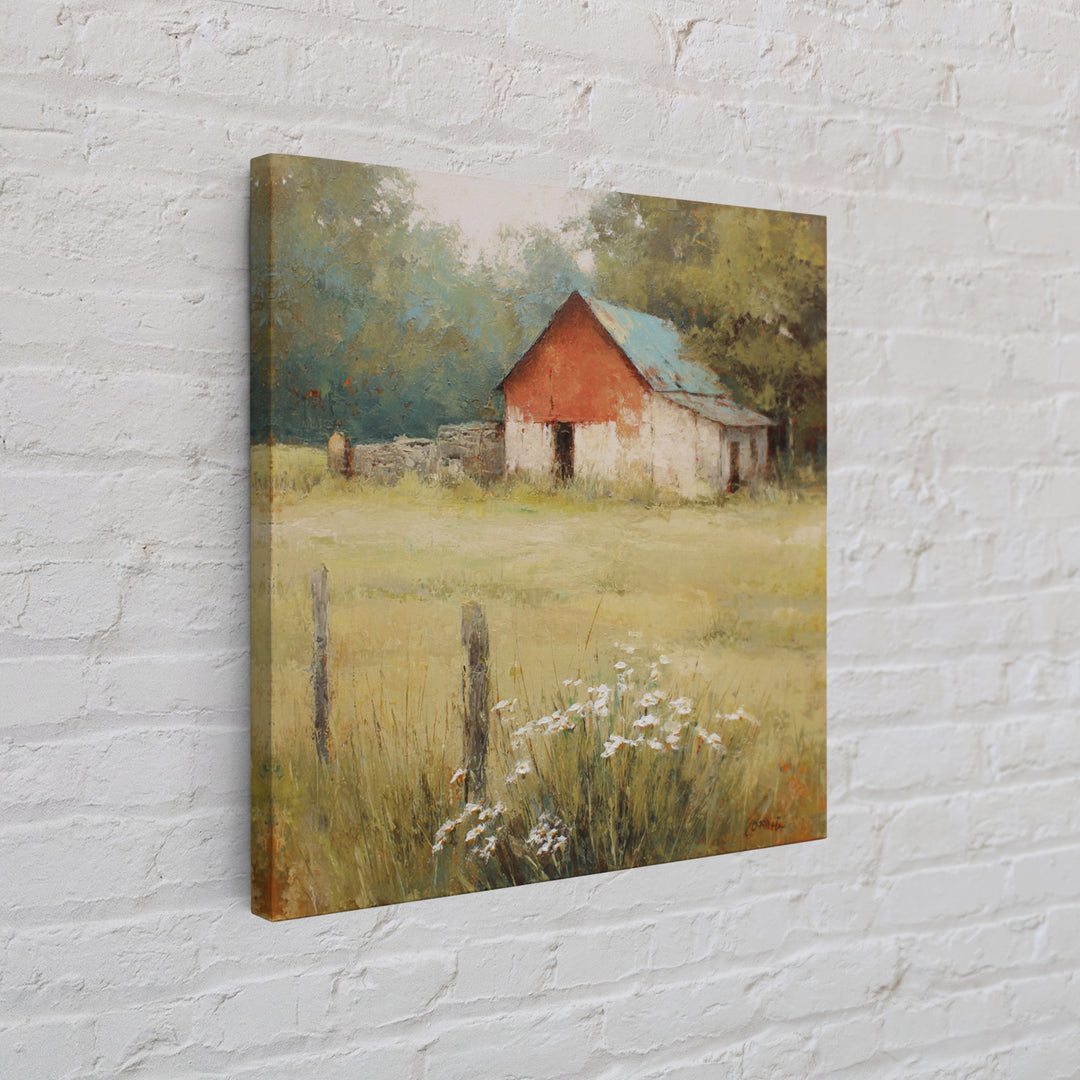Apple Orchard with Warm Autumn Light Framed Canvas Print, Country Art, Gallery Decor, Farmhouse Decor, Fine Art, Country, COU-1x1-78