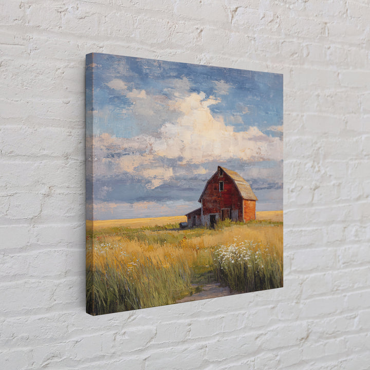 Cornfield under Dramatic Summer Clouds Canvas Print, Country Art, Gallery Wall Art, Farmhouse Decor, Fine Art, Country, COU-1x1-90