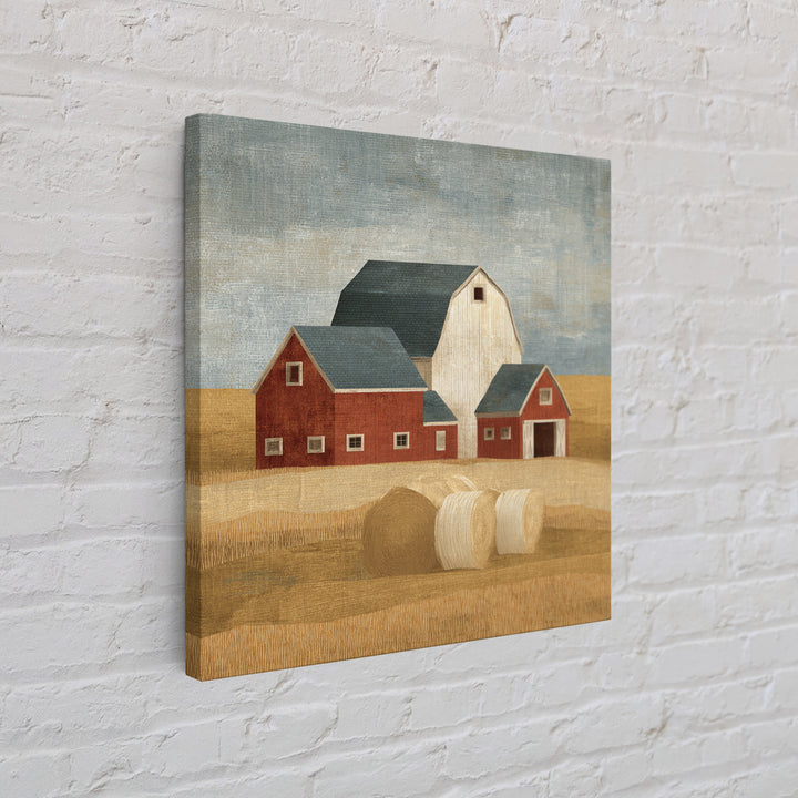 Hay Bales in Late Afternoon Sun Canvas Print, Country Art, Gallery Wall Art, Farmhouse Decor, Fine Art, Country, COU-1x1-92