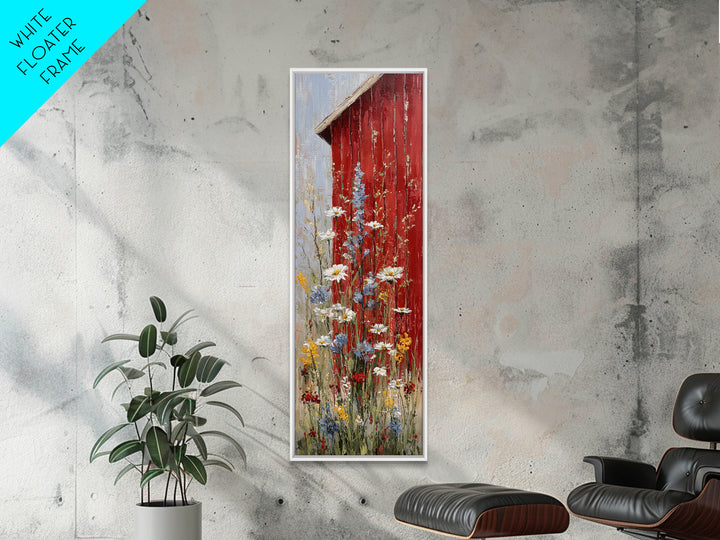 Wildflower Meadow Beside an Old Fence Canvas Print, Country Art, French Country, Farmhouse Decor, Country, Luxury Decor, COU-1x3-38