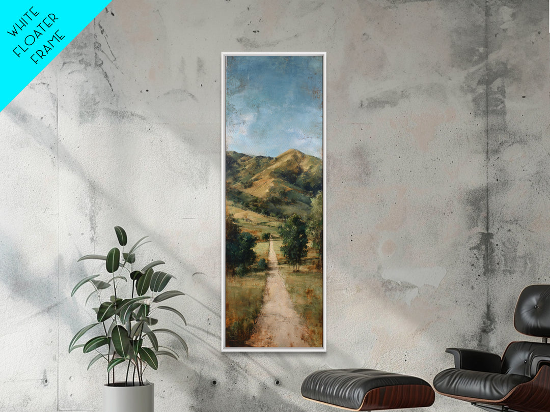 Country Road Disappearing into Green Hills Canvas Print, Country Art, Original Painting, Farmhouse Decor, Fine Art, Country, COU-1x3-43