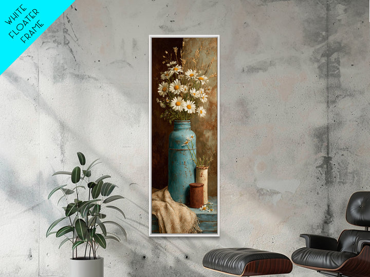 Milk Can and Daisies Rustic Still Life Canvas Print, Country Art, French Country, Farmhouse Decor, Fine Art, Country, COU-1x3-49