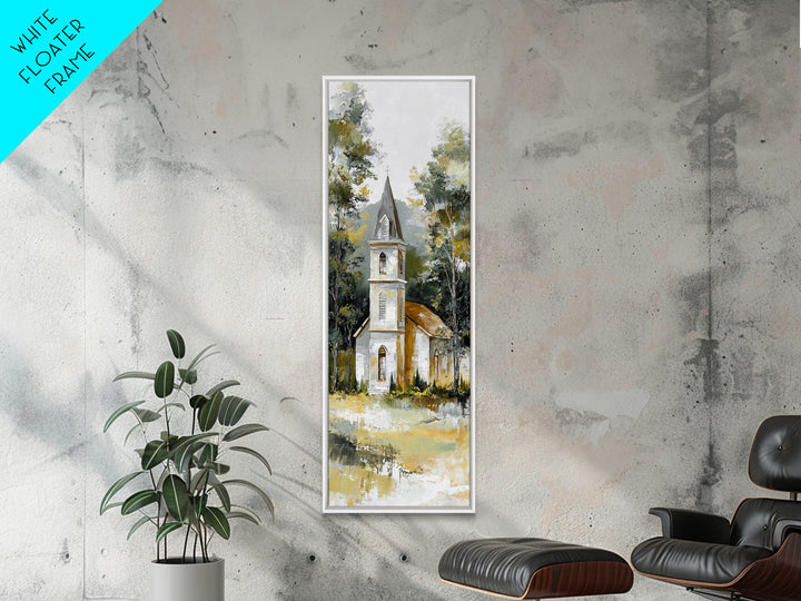 Country Church Steeple Beyond Trees Canvas Print, Country Art, Contemporary Art, Farmhouse Decor, Fine Art, Country, COU-1x3-7