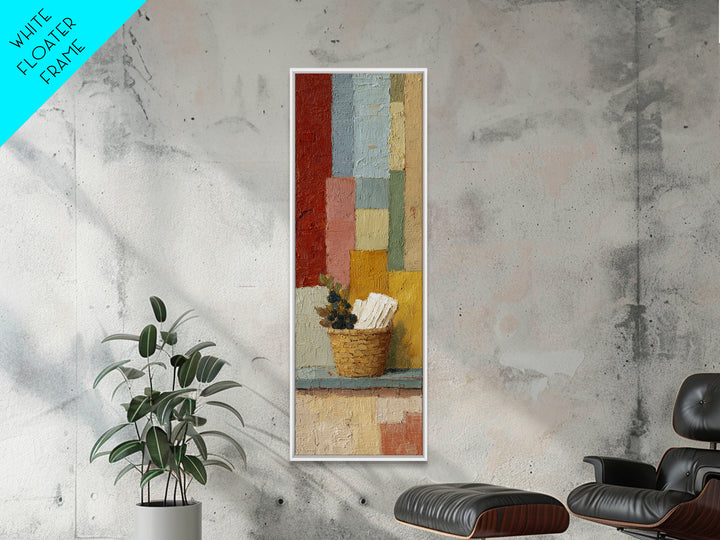 Blackberry Basket with Linen Cloth Canvas Print, Country Art, Farmhouse Decor, Abstract Art, Country, French Country, COU-1x3-81