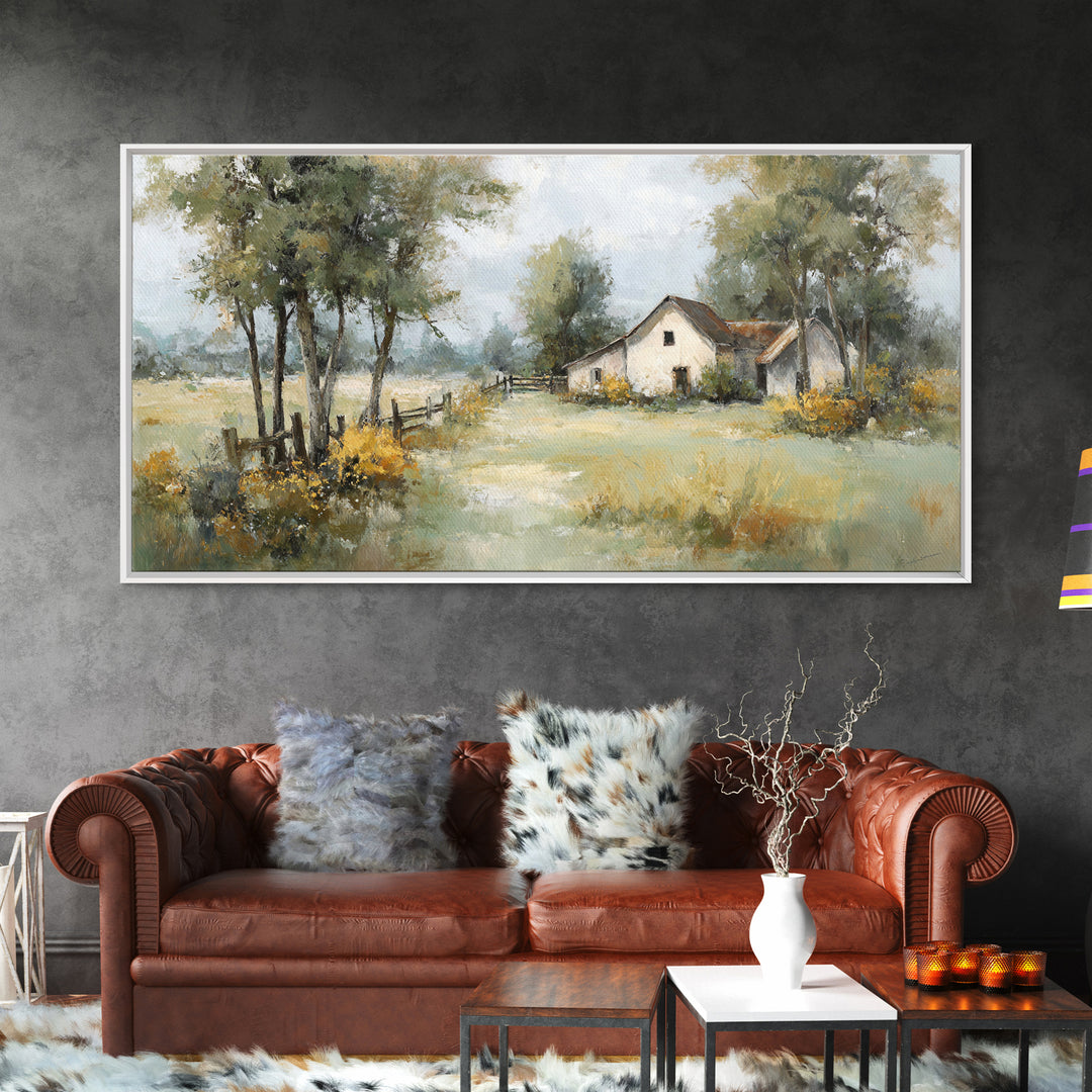 Apple Orchard with Warm Autumn Light Canvas Print, Country Art, Boho Decor, Farmhouse Decor, Abstract Art, Country, Art Prints, COU-2x1-26