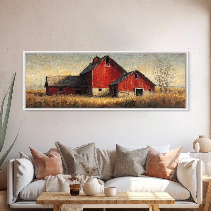 Rustic Barn Silhouette Canvas Print, Country Art, Fine Art Print, Farmhouse Decor, Watercolor Art, Country, Digital Prints, COU-3x1-19