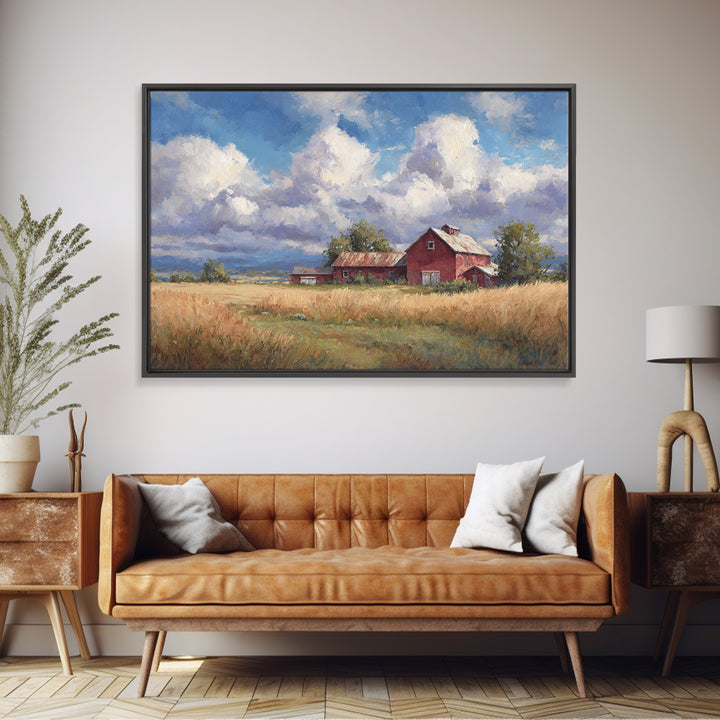 Cornfield under Dramatic Summer Clouds Canvas Print, Country Art, Farmhouse Wall Decor, Farmhouse Decor, Abstract Art, Country, COU-3x2-94