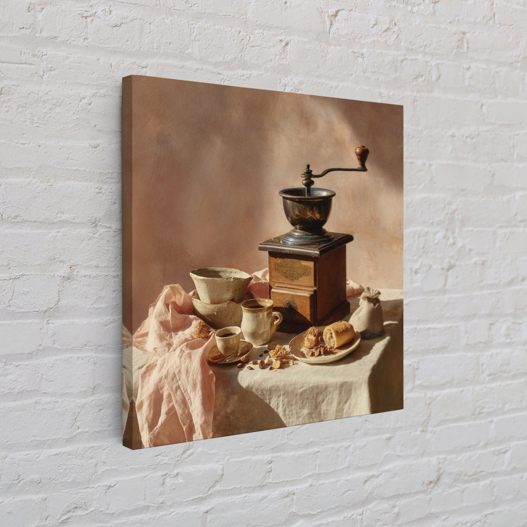 Coffee Grinder Antique Still Life Canvas Print, Coffee Shop Art, Bedroom Wall Art, Cafe Decor, Fine Art, Cafe, Modern Decor, CSA-1x1-60