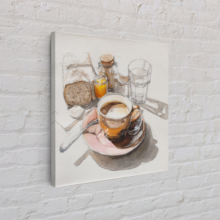 Minimal Line Art of a Cup and Framed Canvas Print, Coffee Shop Art, Minimalist Wall Art, Cafe Decor, Fine Art, Cafe, Room Decor, CSA-1x1-66