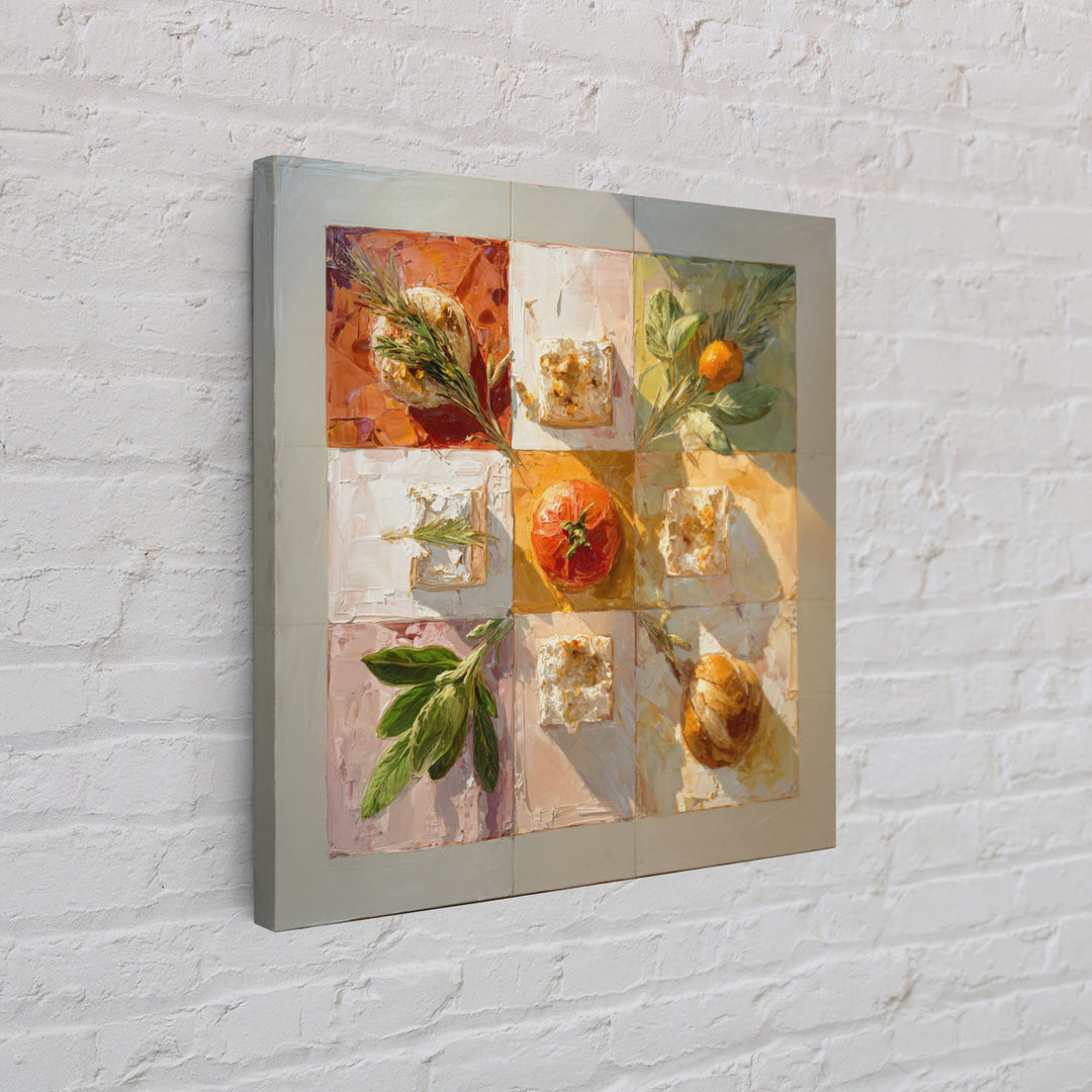 Sunlit Pastry and Coffee Arrangement Framed Canvas Print, Coffee Shop Art, Modern Decor, Cafe Decor, Fine Art, Cafe, Wall Decor, CSA-1x1-67