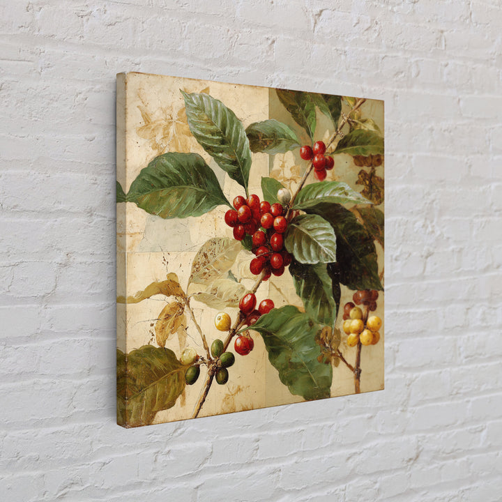 Coffee Farm Landscape Framed Canvas Print, Coffee Shop Art, Food Art, Cafe Decor, Fine Art, Cafe, Minimalist Decor, CSA-1x1-71