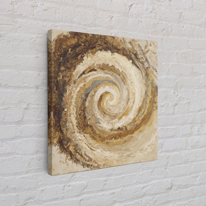 Abstract Brown and Cream Coffee Swirl Canvas Print, Coffee Shop Art, Coffee, Cafe Decor, Fine Art, Cafe, Living Room Decor, CSA-1x1-81