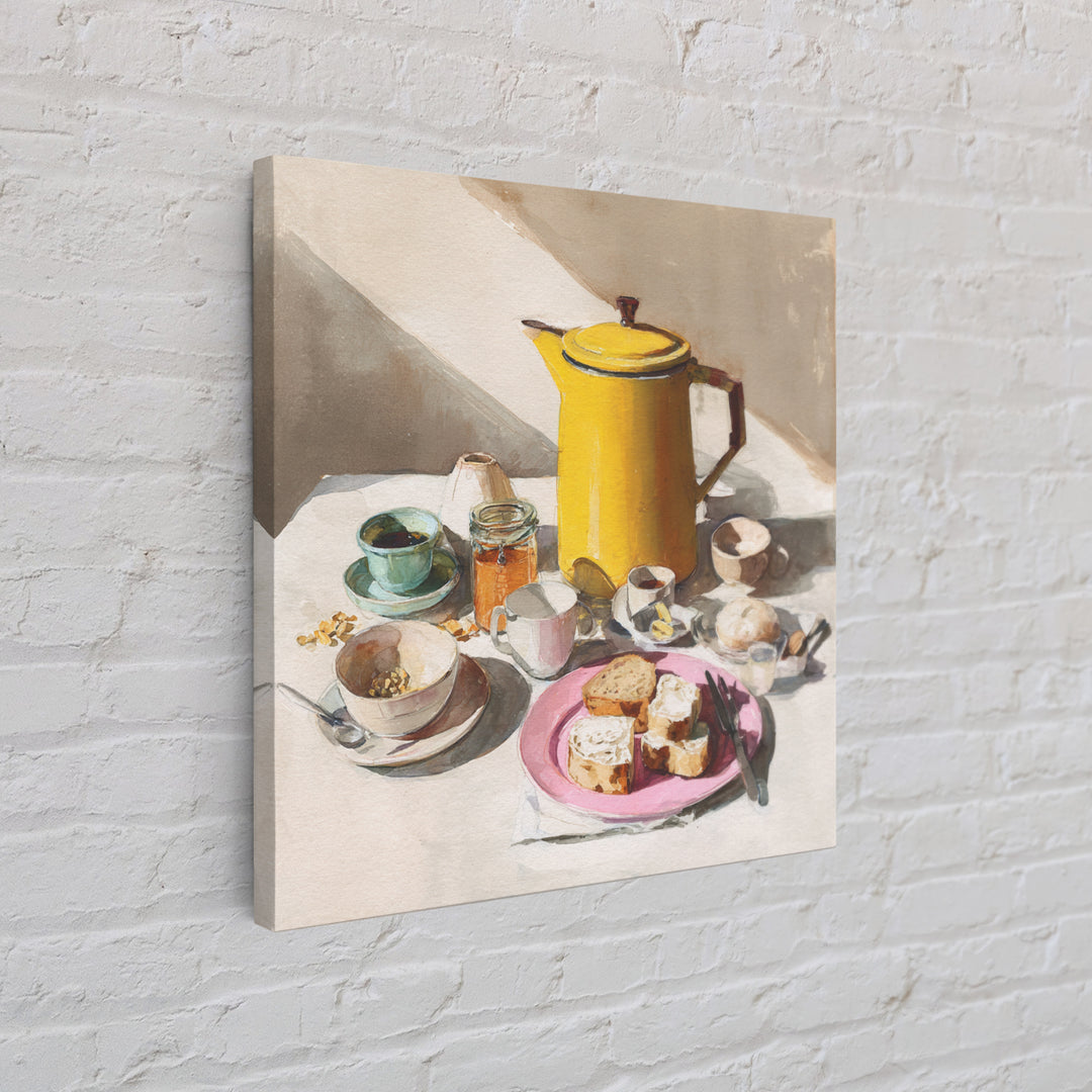 Mid Century Coffee Pot Canvas Print, Coffee Shop Art, Modern Decor, Cafe Decor, Fine Art, Cafe, Wall Decor, Art Print, CSA-1x1-94
