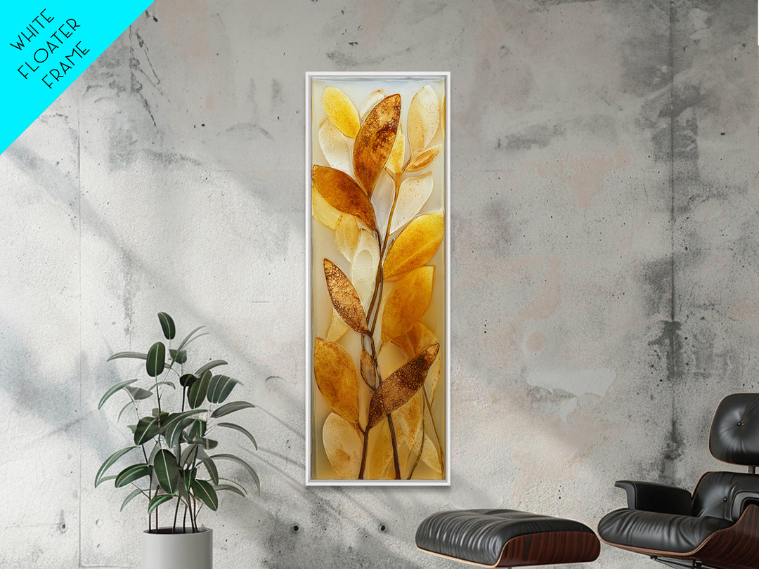 Iced Coffee Glass Framed Canvas Print, Coffee Shop Art, Canvas Print, Cafe Decor, Fine Art, Cafe, Neutral Decor, Modern Decor, CSA-1x3-47