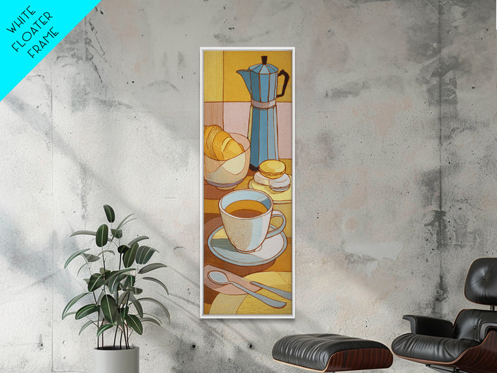 Minimal Line Art of a Cup and Canvas Print, Coffee Shop Art, Gothic Wall Art, Cafe Decor, Abstract Art, Cafe, Boho Decor, CSA-1x3-6