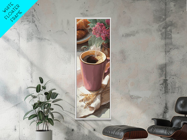 Retro Cafe Poster Coffee Cup Graphic Canvas Print, Coffee Shop Art, Coffee Wall Art, Cafe Decor, Fine Art, Cafe, CSA-1x3-67