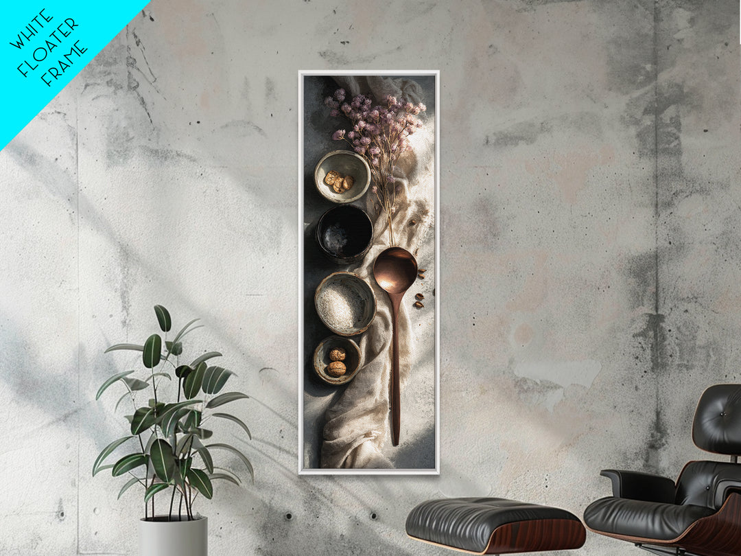 Moody Dark Roast Still Life Framed Canvas Print, Coffee Shop Art, Moody Wall Art, Cafe Decor, Fine Art, Cafe, Luxury Decor, CSA-1x3-92