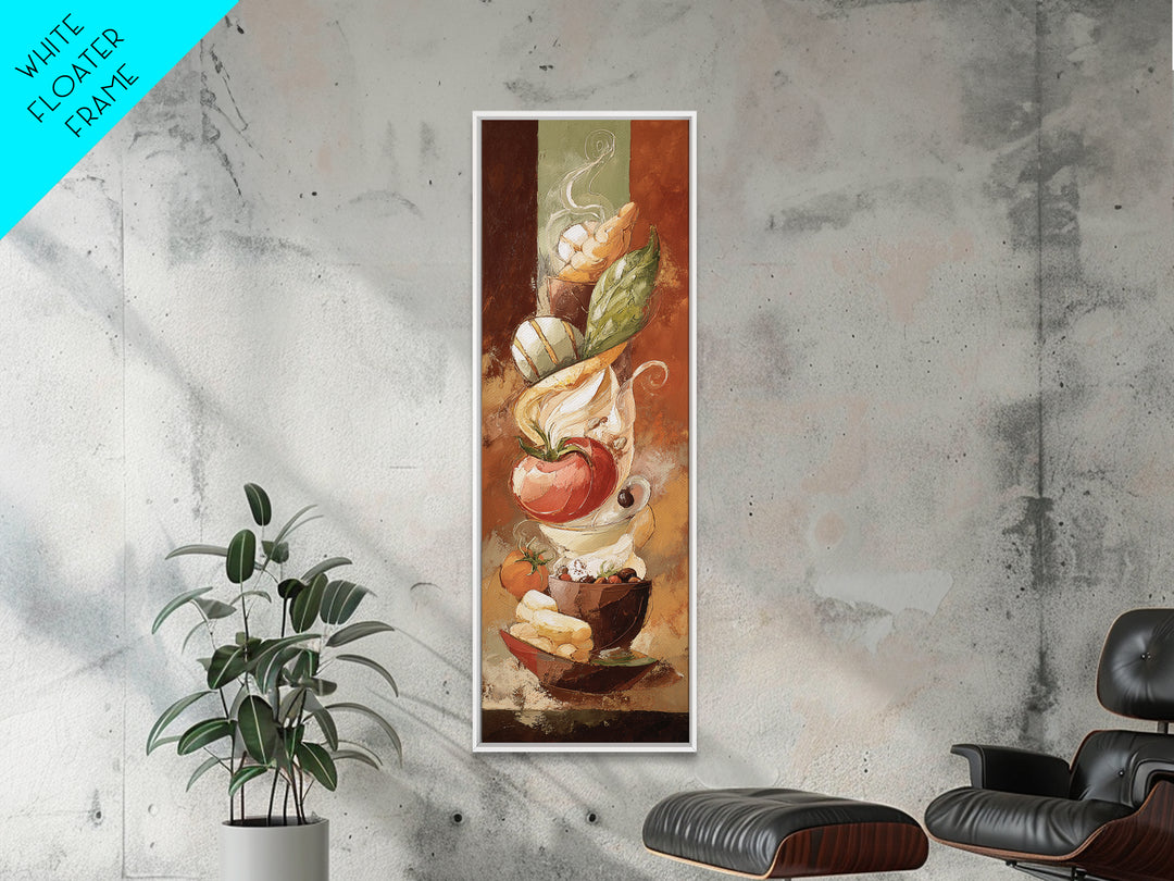 Abstract Brown and Cream Coffee Swirl Canvas Print, Coffee Shop Art, Printable Wall Art, Cafe Decor, Abstract Art, Cafe, CSA-1x3-93