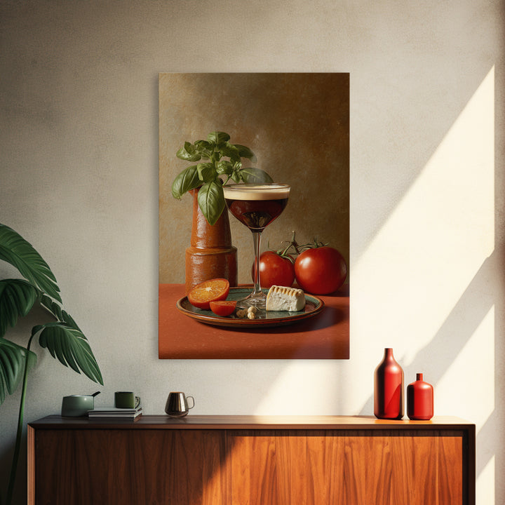 Espresso Martini Coffee Cocktail Still Life Canvas Print, Coffee Shop Art, Kitchen Art, Cafe Decor, Cafe, Minimalist Wall Art, CSA-2x3-49