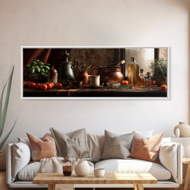 Moody Dark Roast Still Life Canvas Print, Coffee Shop Art, Food Art, Cafe Decor, Fine Art, Cafe, Minimalist Decor, CSA-3x1-24