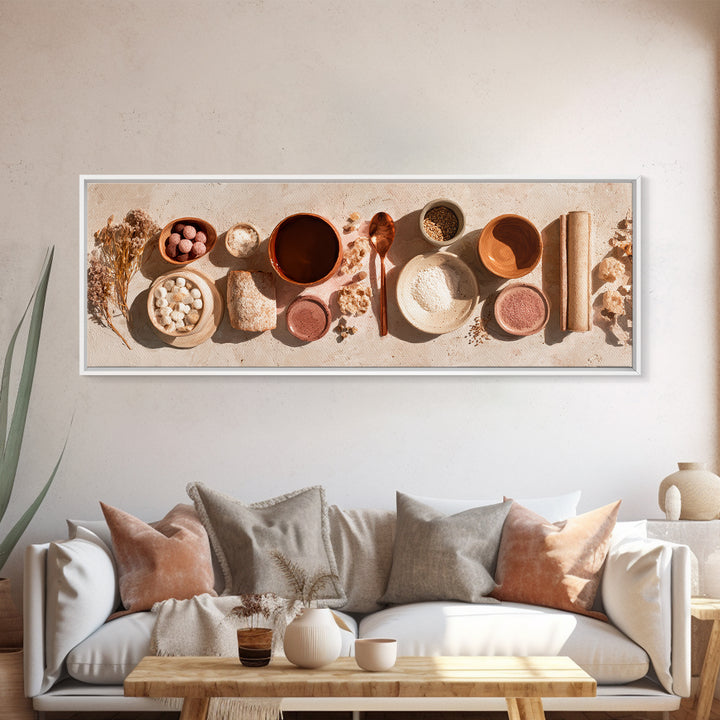 Moody Dark Roast Still Life Canvas Print, Coffee Shop Art, Textured Painting, Cafe Decor, Fine Art, Cafe, Kitchen Decor, CSA-3x1-48