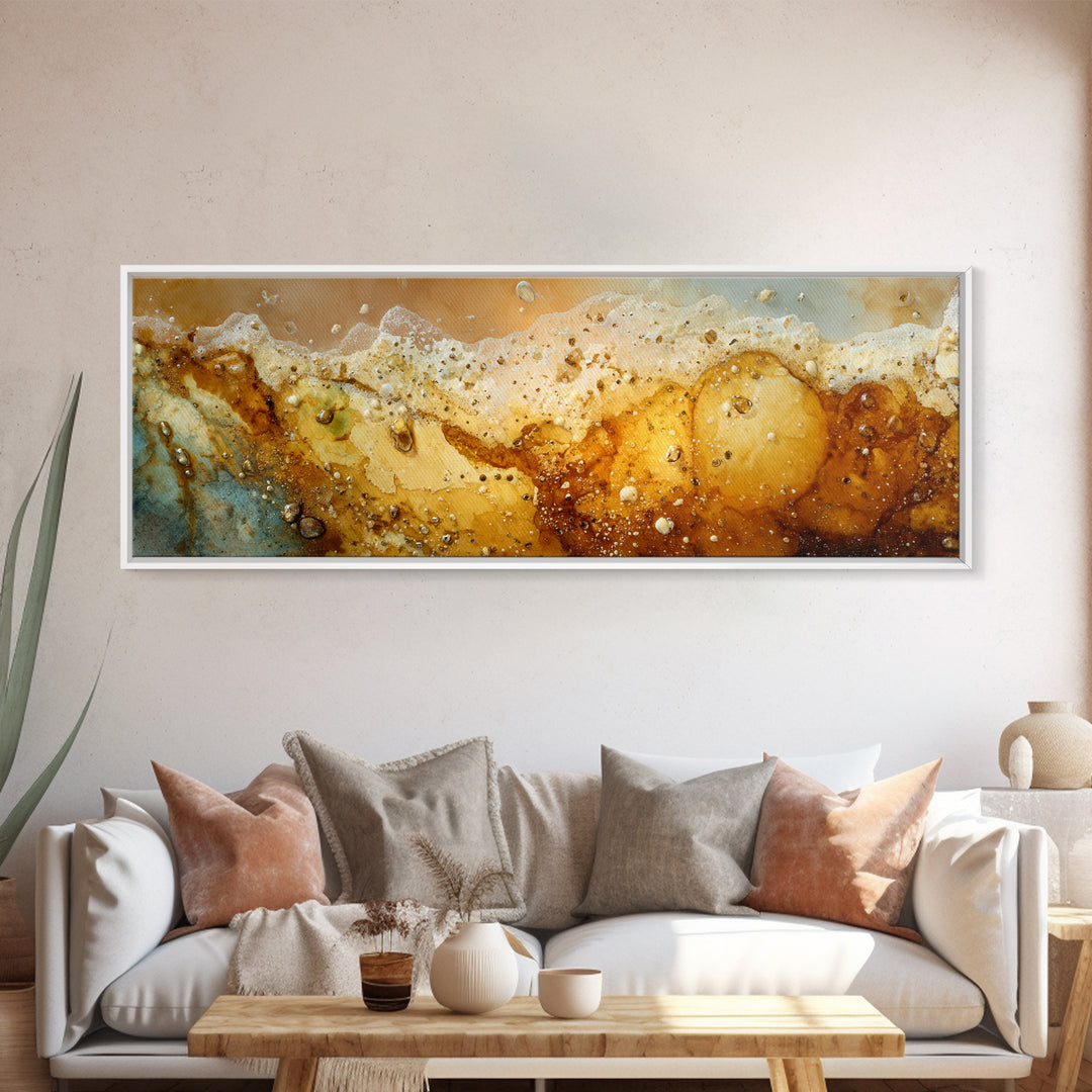 Iced Coffee Glass Canvas Print, Coffee Shop Art, Kitchen Art, Cafe Decor, Fine Art, Cafe, Minimalist Wall Art, Coffee Art, CSA-3x1-75