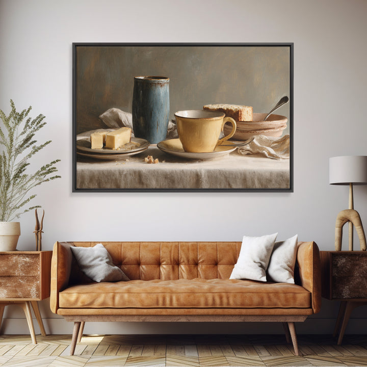 Minimal Line Art of a Cup and Canvas Print, Coffee Shop Art, Kitchen Gift, Cafe Decor, Abstract Art, Cafe, Coffee Art, CSA-3x2-22