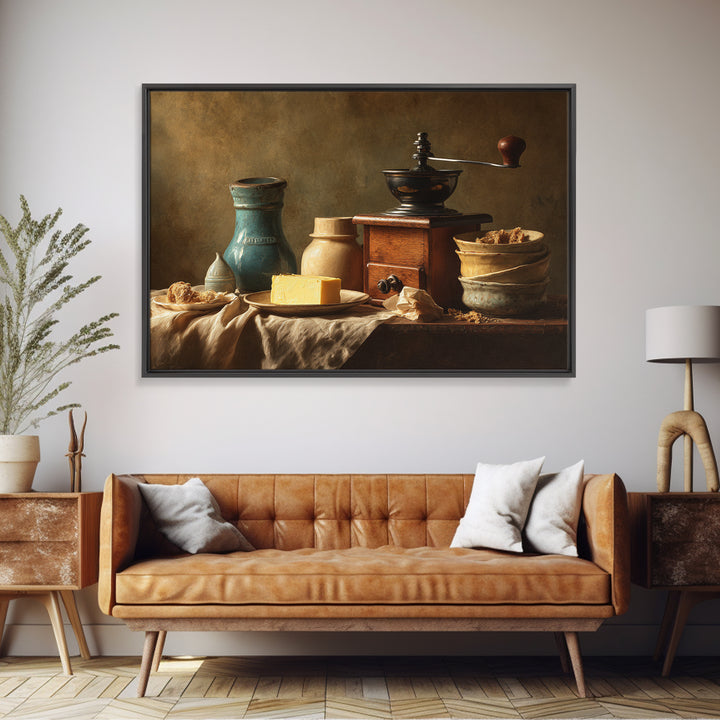Coffee Grinder Antique Still Life Canvas Print, Coffee Shop Art, Coffee, Cafe Decor, Fine Art, Cafe, Living Room Decor, CSA-3x2-88