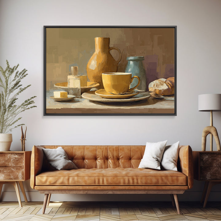 Minimal Line Art of a Cup and Canvas Print, Coffee Shop Art, Minimalist Wall Art, Cafe Decor, Fine Art, Cafe, Room Decor, CSA-3x2-94