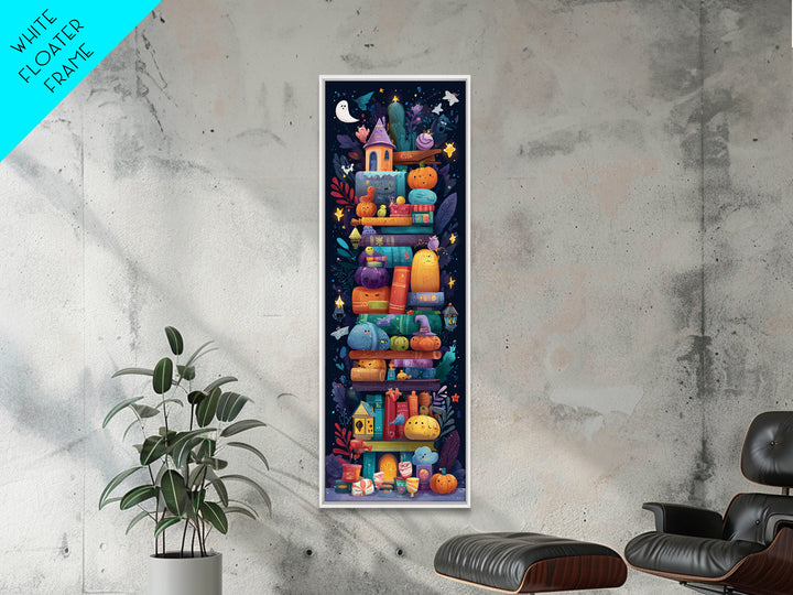 The Enchanted Costume Closet, Vector Halloween Art, Tall Narrow Wall Art, Framed Canvas Print, Cute Halloween Wall Art