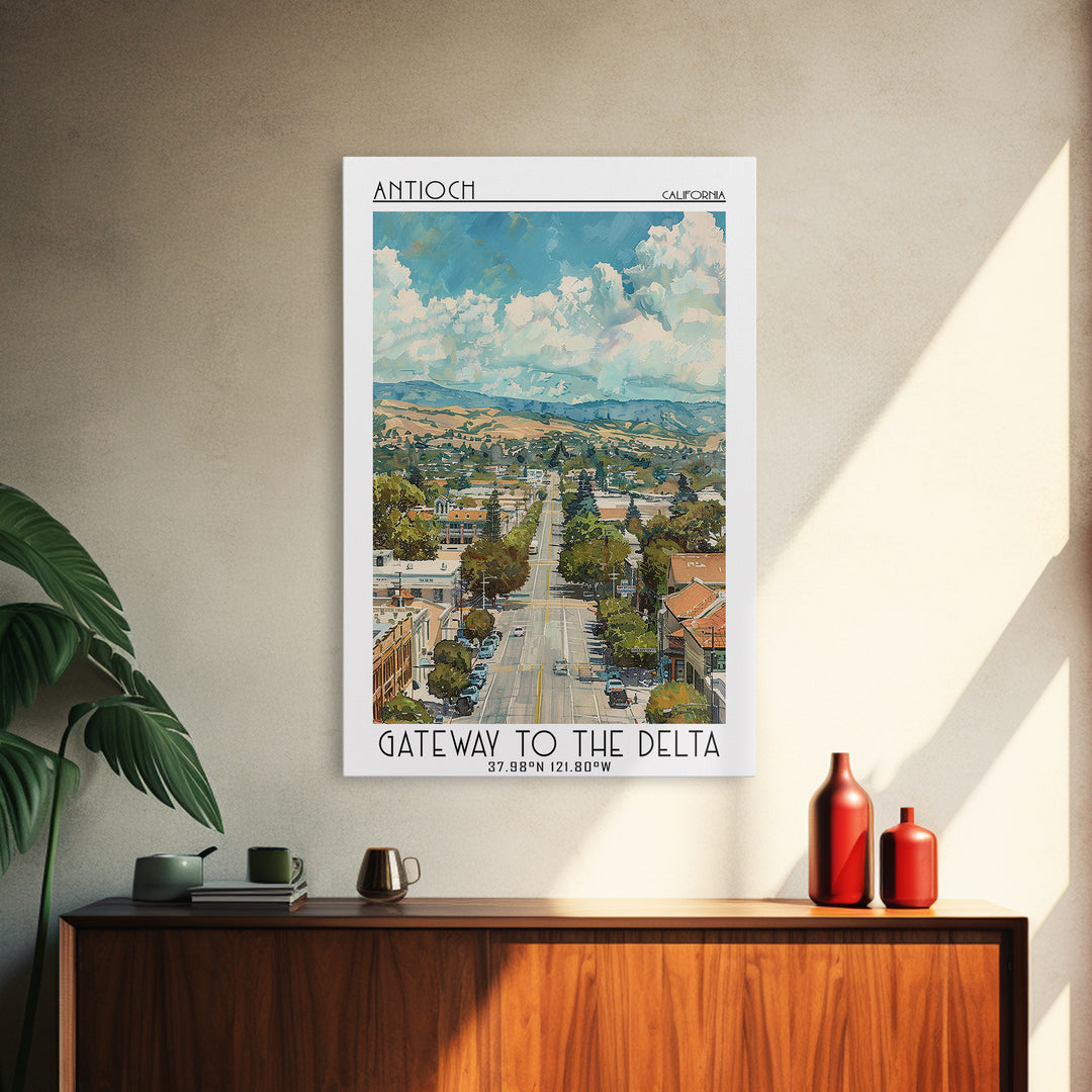 Antioch Travel Poster, Canvas Print, Retro Travel Poster, City Wall Art, Vintage City Poster, Gallery Wall Set, Vintage Travel Print