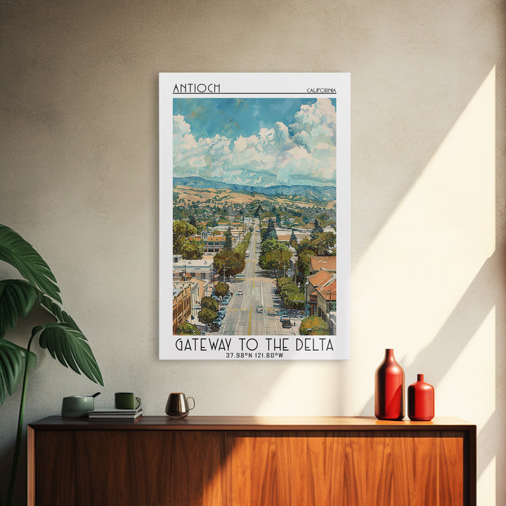 Antioch Travel Poster, Canvas Print, Retro Travel Poster, City Wall Art, Vintage City Poster, Gallery Wall Set, Vintage Travel Print