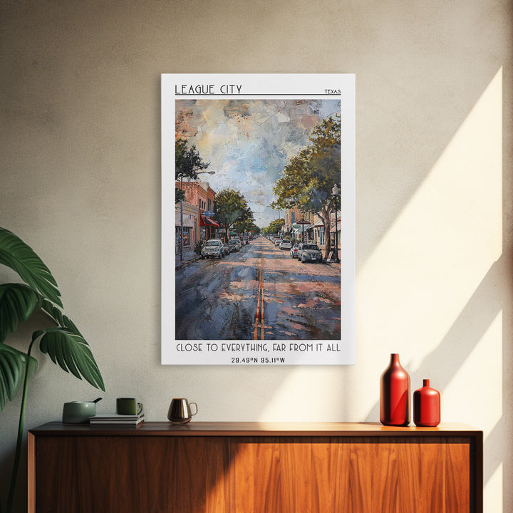 League City Texas Travel Poster, Canvas Print, Travel Wall Art, City Wall Art, Art Print, Wall Art, Travel Art Print, Fine Art Print