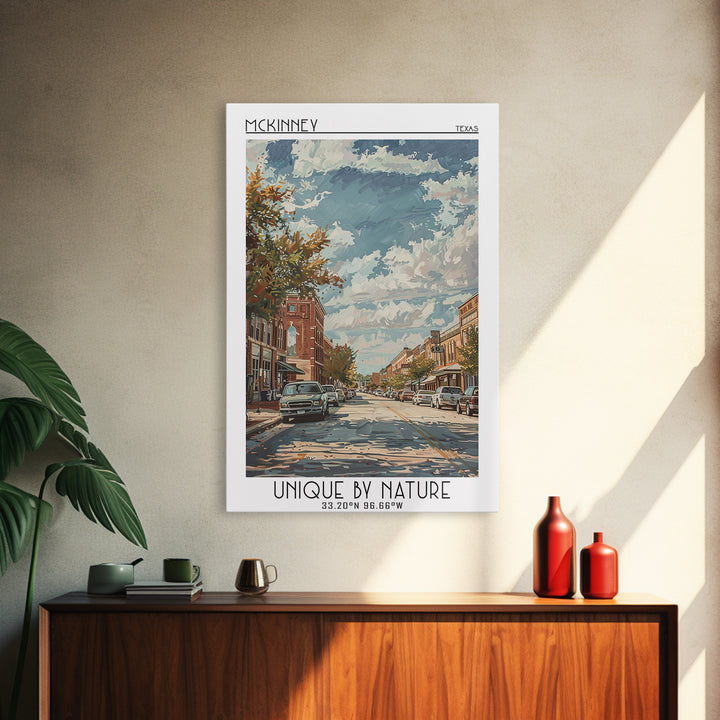 McKinney Travel Poster, Framed Canvas Print, City Travel Poster, Travel Wall Decor, City Wall Art, Travel Wall Art, Gallery Wall Set