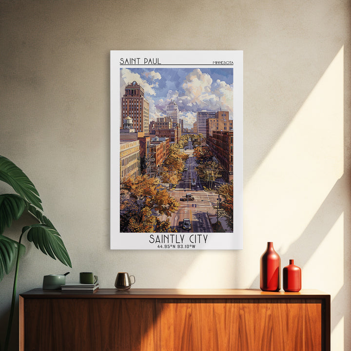 Saint Paul Travel Poster, Canvas Print, Travel Wall Art, City Wall Art, Vintage Travel Art, Travel Print, Art Print, Wanderlust Gift