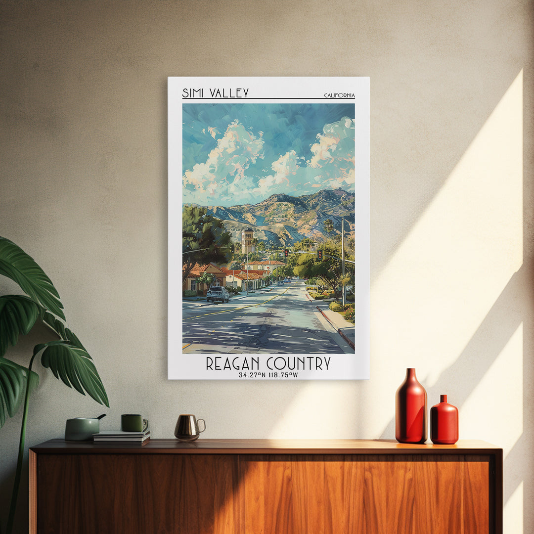 Simi Valley Travel Poster, Canvas Print, City Travel Poster, Travel Wall Art, Mid Century Wall Art, Vintage Travel, Gallery Wall Set